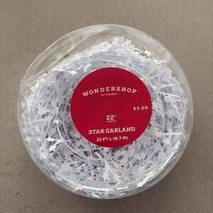 wondershop 22' star garland nwt